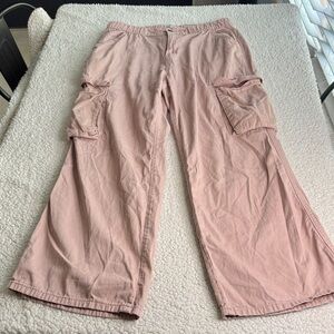 Blush Wide Leg Cargo Pants